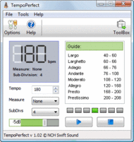 TempoPerfect Computer Metronome screenshot